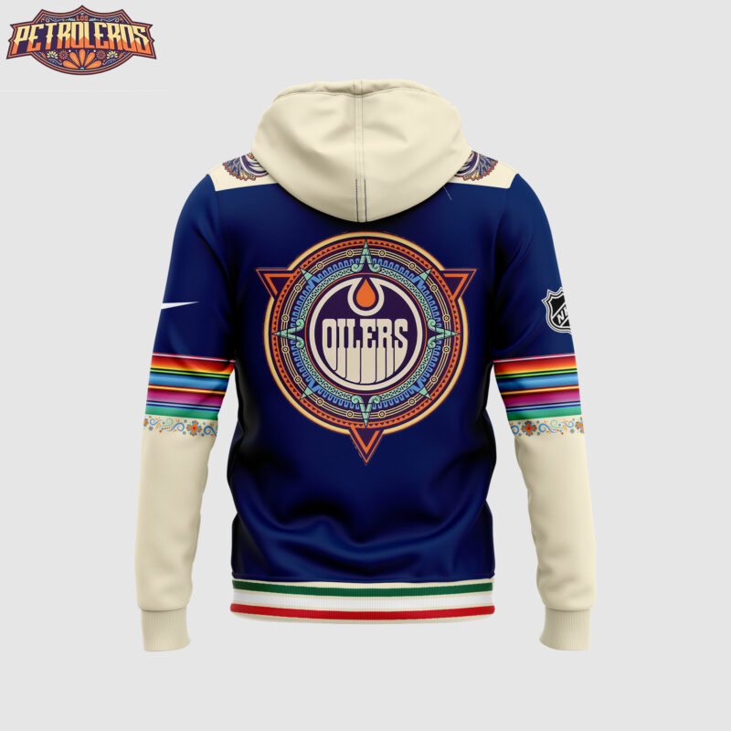 Edmonton Oilers Dia De Los Muertos 2024 Hoodie - Image 2