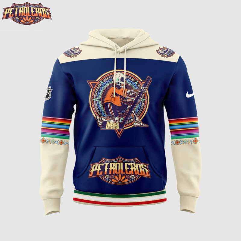 Edmonton Oilers Dia De Los Muertos 2024 Hoodie - Image 3