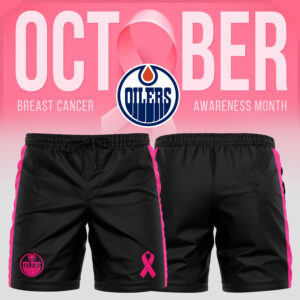 Edmonton Oilers 2024 NHL Breast Cancer Awareness Month Shorts