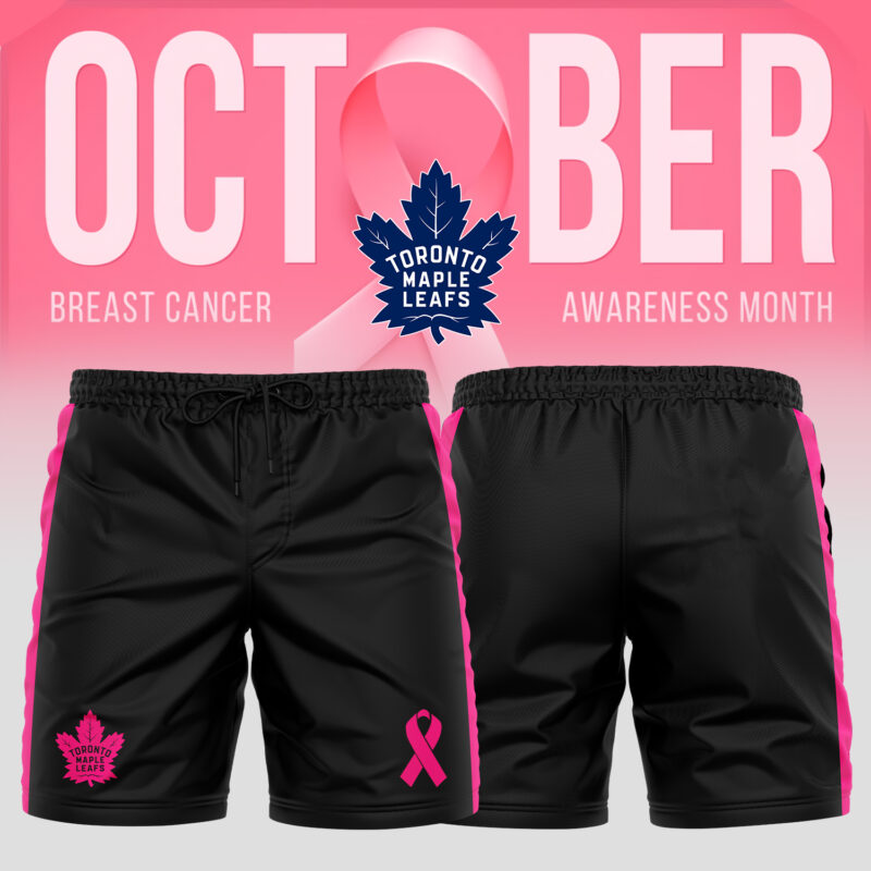 Toronto Maple Leafs 2024 NHL Breast Cancer Awareness Month Shorts