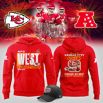 Men's Nike Red Kansas City Chiefs 2024 AFC West Division Champions Locker Room Trophy Collection Premium Pullover Hoodie V2