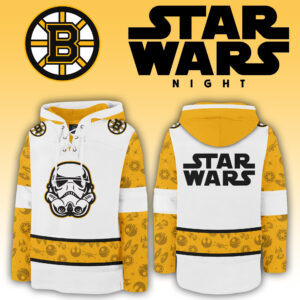 2024 Boston Bruins x Star Wars Night Lace Up Hoodie