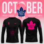 Unisex Nike Toronto Maple Leafs 2024 NHL Breast Cancer Awareness Month Long Sleeve Shirt