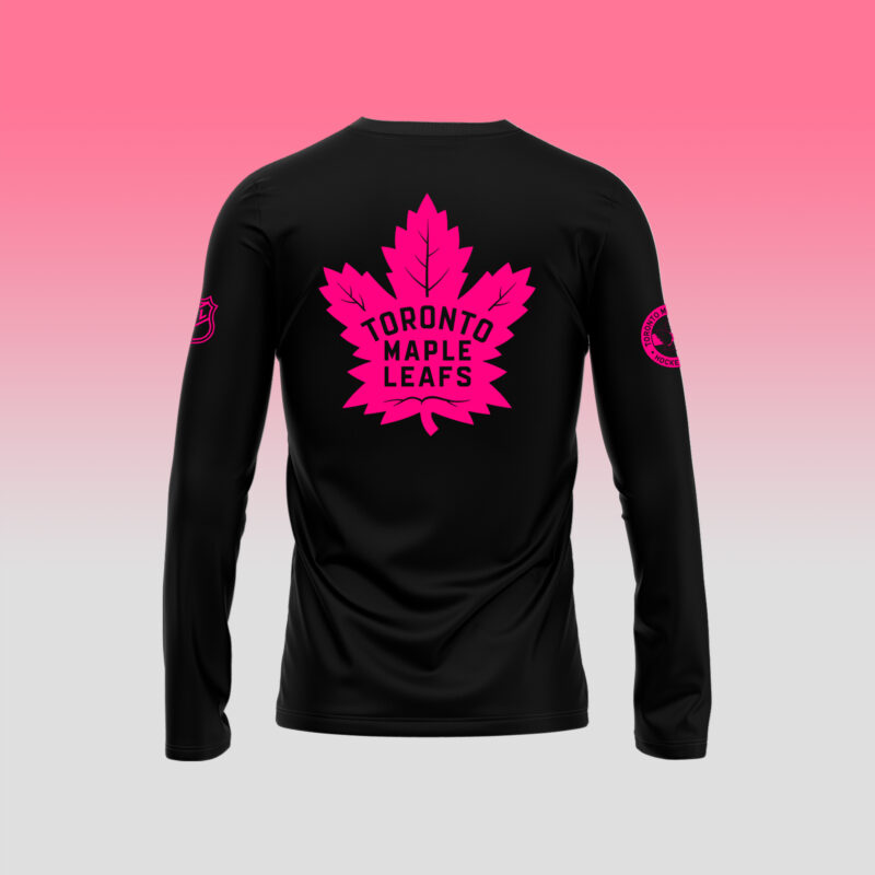 Unisex Nike Toronto Maple Leafs 2024 NHL Breast Cancer Awareness Month Long Sleeve Shirt - Image 3