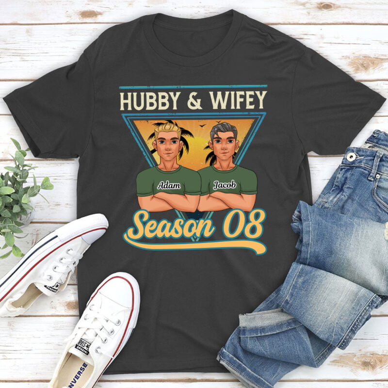 Hubby And Wifey Season - Personalized Custom Classic T-shirt - Image 6