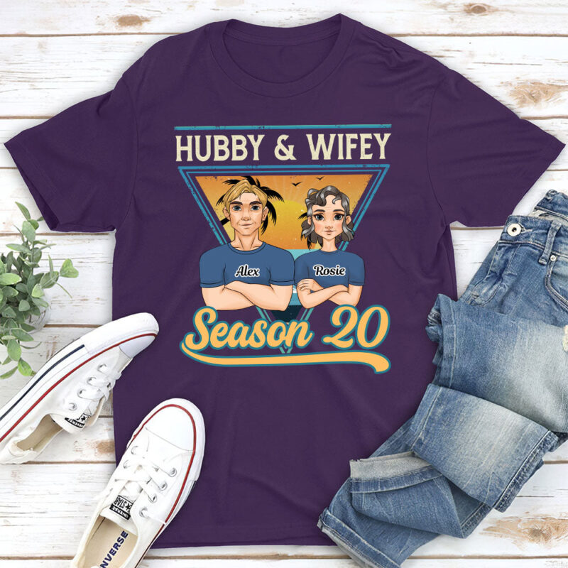 Hubby And Wifey Season - Personalized Custom Classic T-shirt - Image 7
