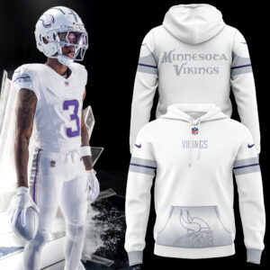 Minnesota Vikings Ice White Hoodie 2024