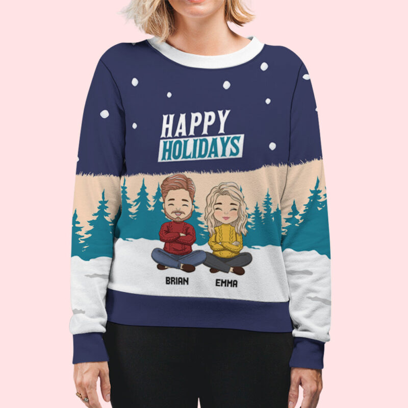 Holiday Sweater - Personalized Custom All-Over-Print Sweater - Image 4