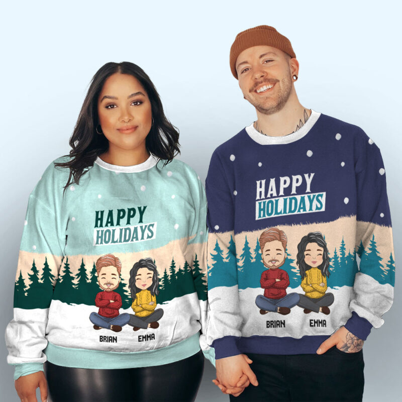 Holiday Sweater - Personalized Custom All-Over-Print Sweater - Image 5