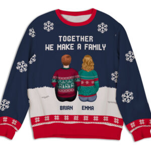 A Family Together - Personalized Custom All-Over-Print Sweater