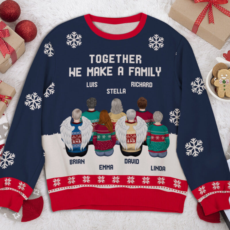 A Family Together - Personalized Custom All-Over-Print Sweater - Image 3