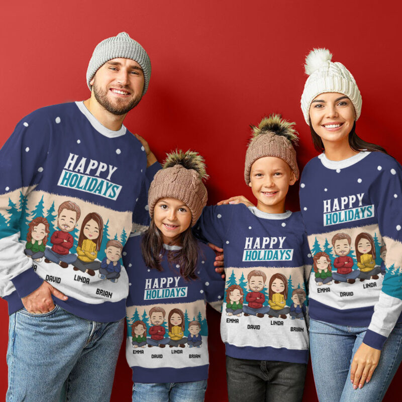 Holiday Sweater - Personalized Custom All-Over-Print Sweater - Image 6
