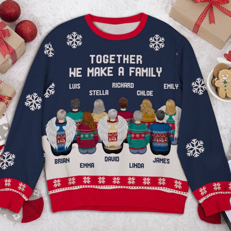 A Family Together - Personalized Custom All-Over-Print Sweater - Image 4
