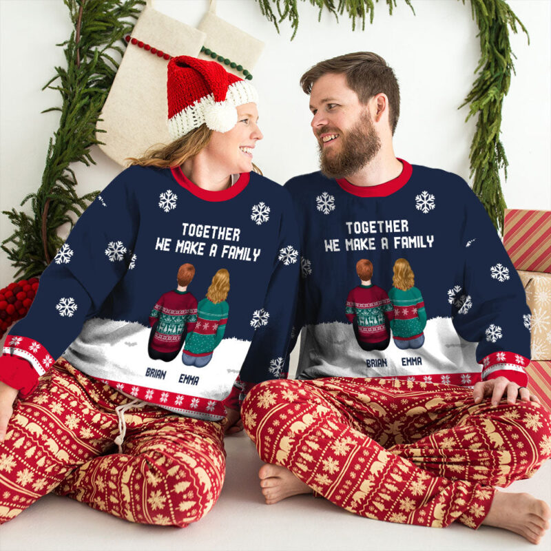 A Family Together - Personalized Custom All-Over-Print Sweater - Image 5