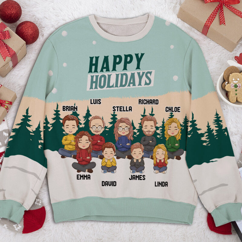 Holiday Sweater - Personalized Custom All-Over-Print Sweater - Image 2