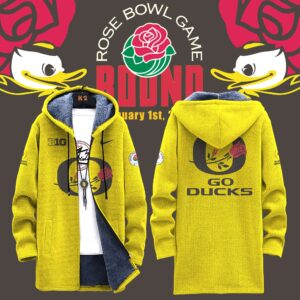 Oregon Ducks Rose Bowl Game 2024 Fleece Wind Jacket V1
