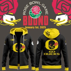 Oregon Ducks Rose Bowl Game 2024 Zip Hoodie V3