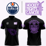 Edmonton Oilers 2024 Hockey Fights Cancer Polo