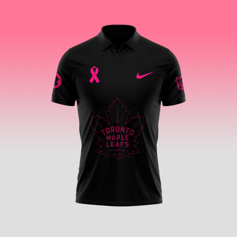 Toronto Maple Leafs 2024 NHL Breast Cancer Awareness Month Polo - Image 2
