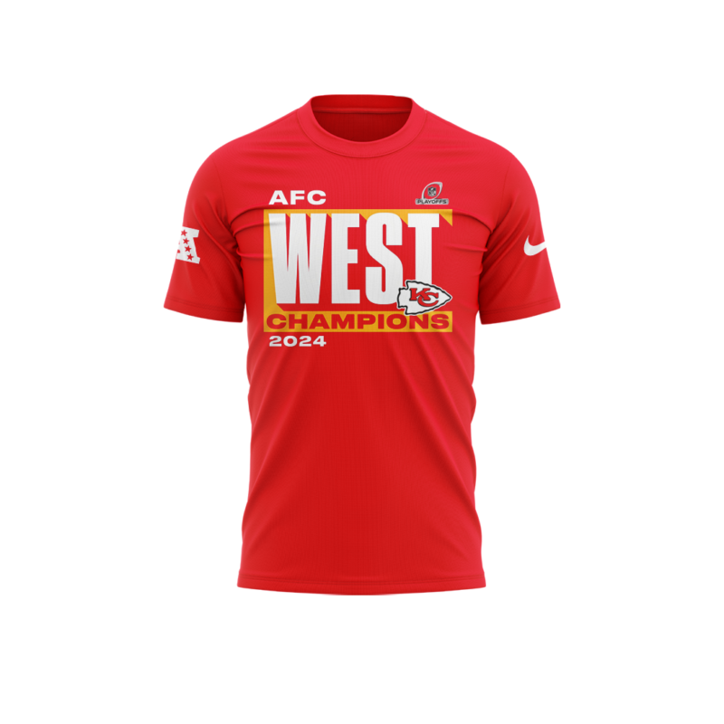 Unisex's Nike Red Kansas City Chiefs 2024 AFC West Division Champions Locker Room Trophy Collection Premium Tee V2 - Image 2