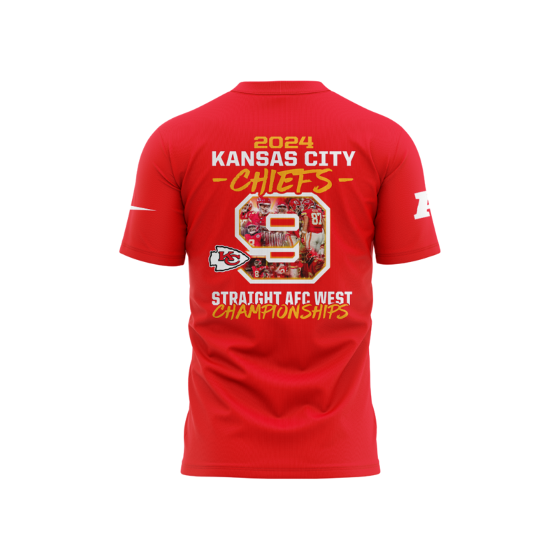 Unisex's Nike Red Kansas City Chiefs 2024 AFC West Division Champions Locker Room Trophy Collection Premium Tee V4 - Image 3