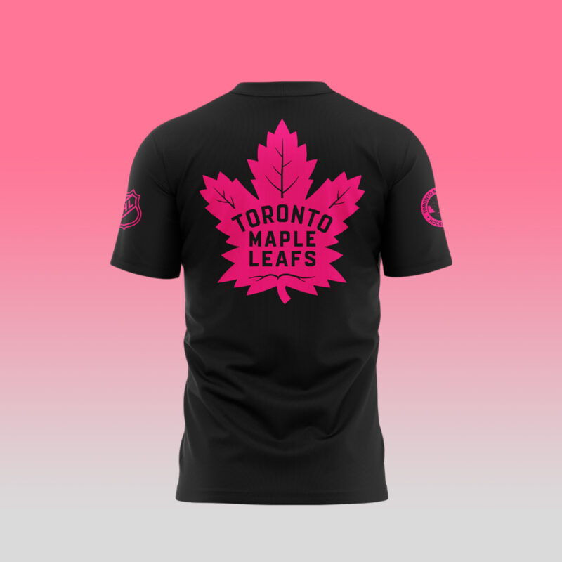 Unisex Nike Pro Toronto Maple Leafs 2024 NHL Breast Cancer Awareness Month Premium Tee - Image 3