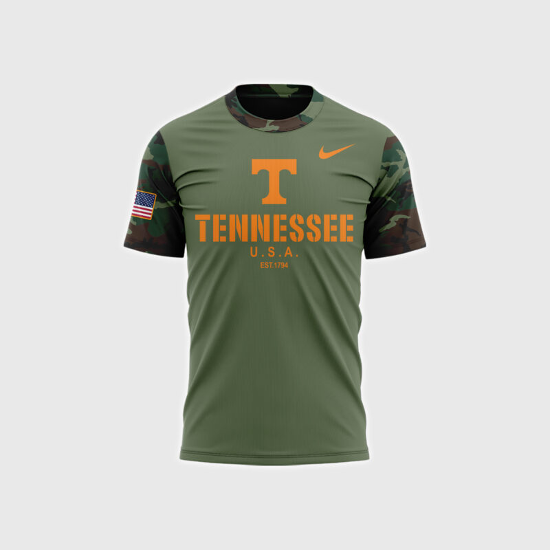 Tennessee Football Nike Camo 2024 Salute to Service Shirt - Image 2