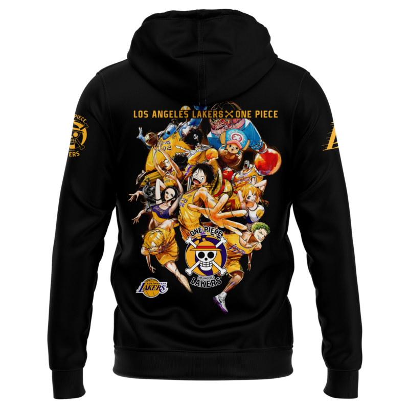 Los Angeles Lakers x Roronoa Zoro One Piece the Straw Hat Pirates Hoodie - Image 3