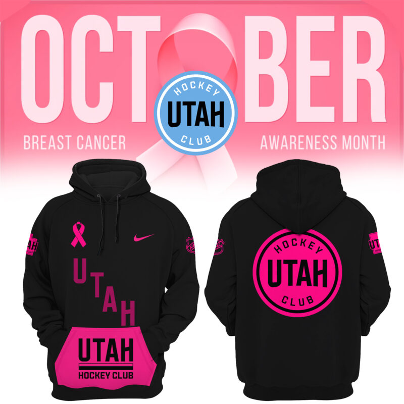 Women’s Nike Utah Hockey Club 2024 NHL Breast Cancer Awareness Month Pullover Hoodie