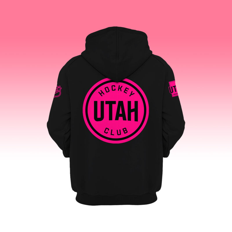 Women’s Nike Utah Hockey Club 2024 NHL Breast Cancer Awareness Month Pullover Hoodie - Image 3