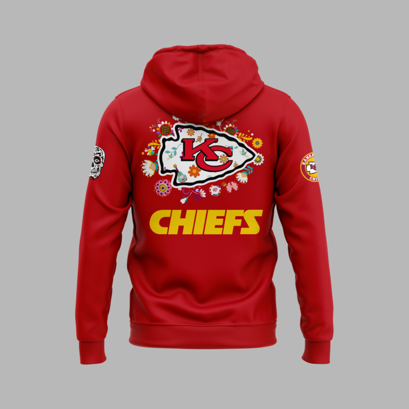 Kansas City Chiefs Dia De Los Muertos 2024 Premium Limited Hoodie - Image 3