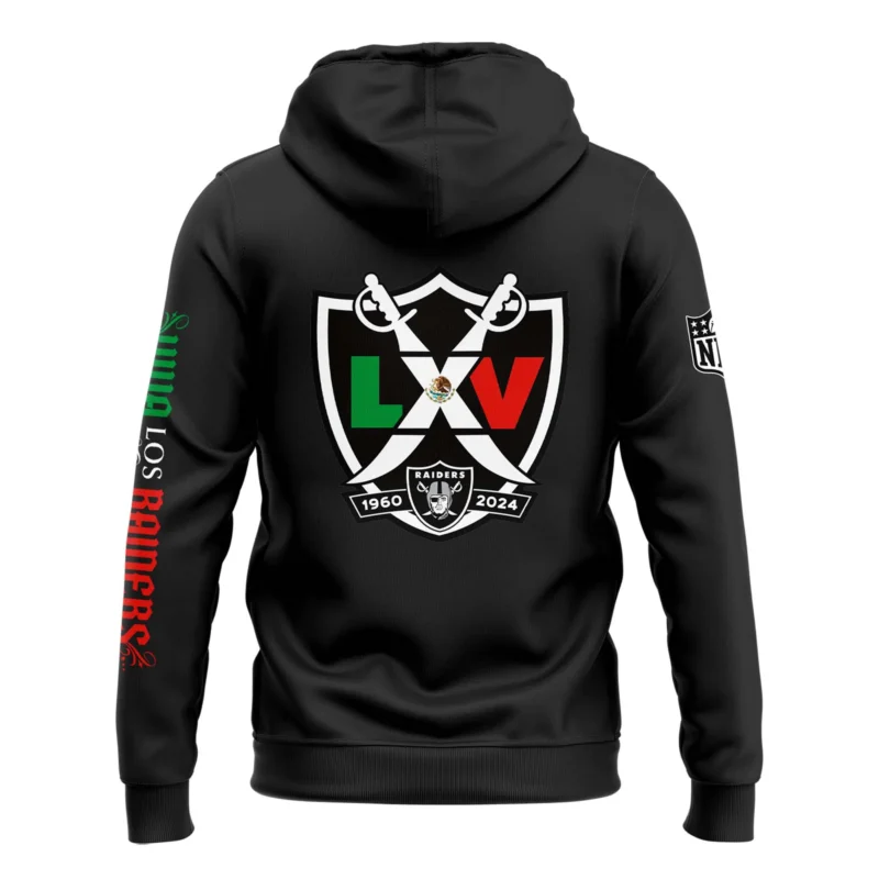 2024 Las Vegas Raiders Mexico?s Independence Day Hoodie - Image 3