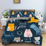3D Custom Cute Cat Bedding Set