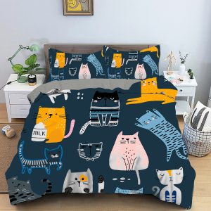 3D Custom Cute Cat Bedding Set
