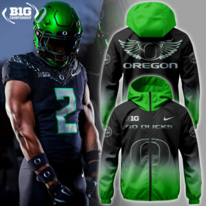 Oregon Football 2024 Big Ten Championship Game Premium Limited Pullover Wind Jacket