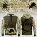 Men's Detroit Lions Nike Camo 2024 Salute to Service Club Fleece Pullover Hoodie V2