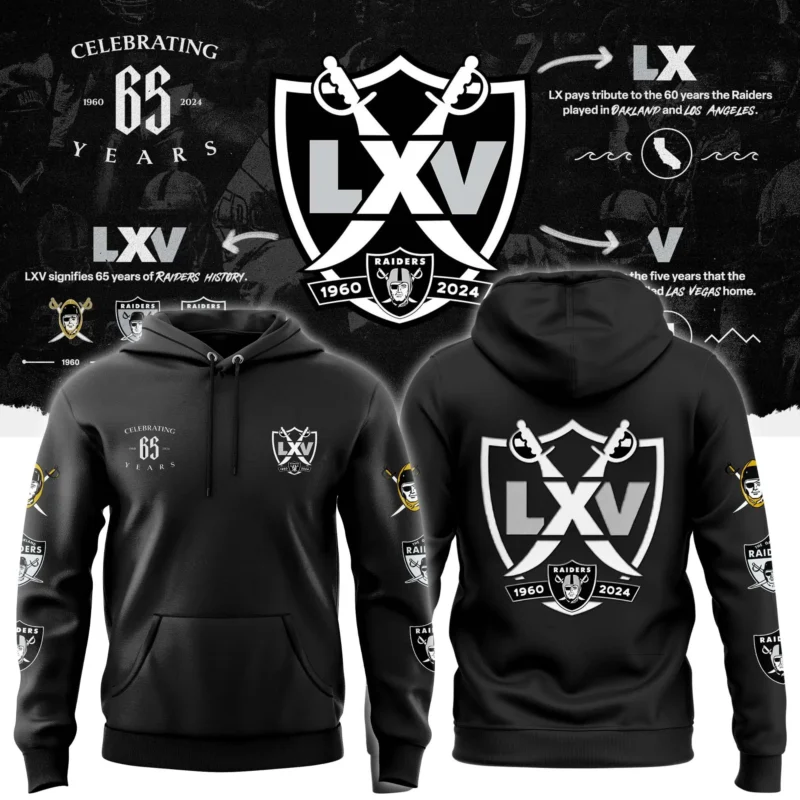 LAS VEGAS RAIDERS 65TH SEASON HOODIE