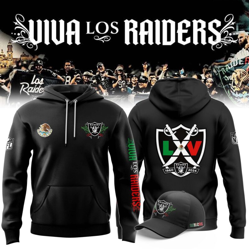 2024 Las Vegas Raiders Mexico?s Independence Day Hoodie