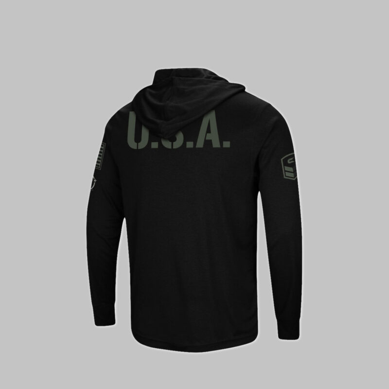 Men's Colosseum Black Tennessee Volunteers 2024 Military Appreciation Pullover Hoodie - Image 3