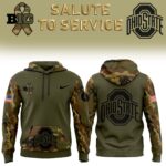 Ohio State Buckeyes Nike Camo 2024 Salute to Service Club Fleece Pullover Hoodie V3
