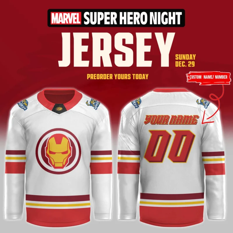 Toledo Walleye x Marvel Super Hero Night 2024 Custom Jersey