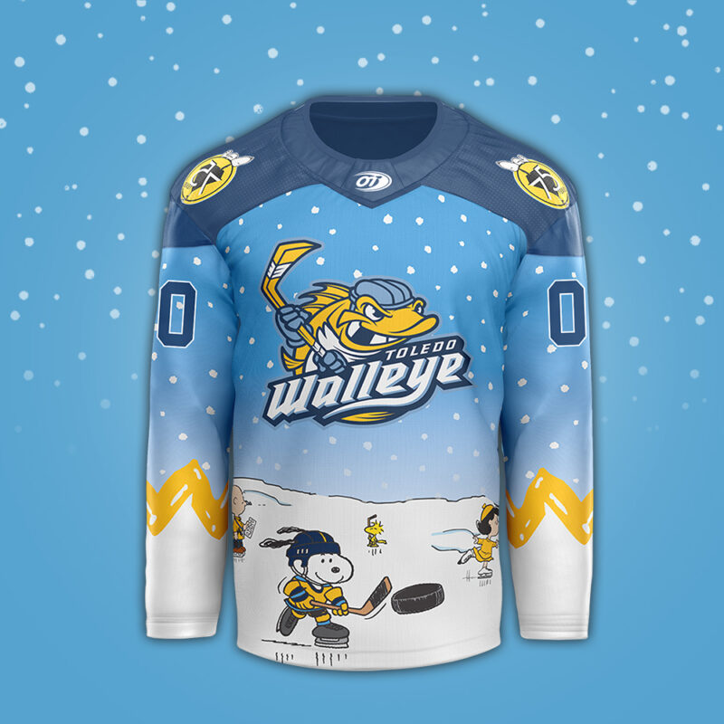 Toledo Walleye x Peanuts Night Limited Edition Custom Jersey - Image 2