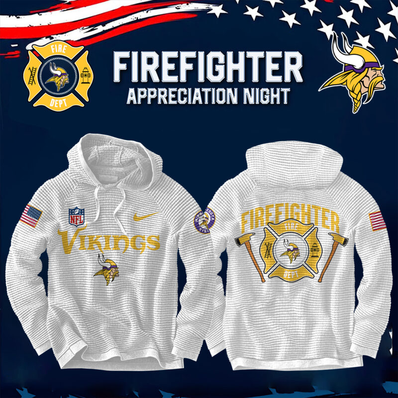 Minnesota Vikings x 2024 Firefighter Appreciation Night Premium Limited Hoodie