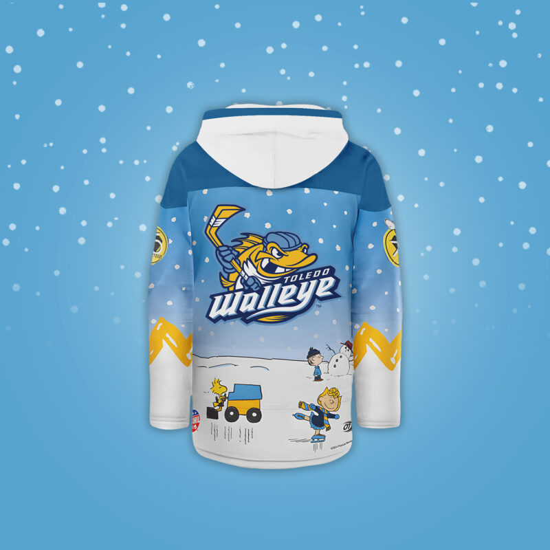 Toledo Walleye x Peanuts Night Limited Edition Lace up Hoodie - Image 3