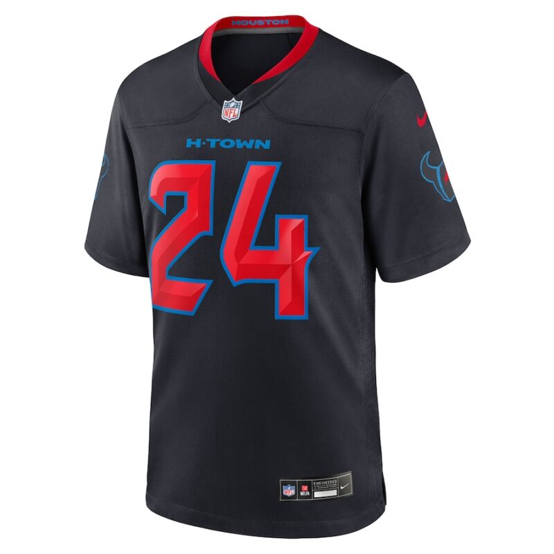 Nike Derek Stingley JrTShirt Navy 2nd Alternate Game Jersey - Image 2