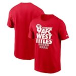 Men's Nike Red Kansas City Chiefs 2024 AFC West Division Champions Locker Room Trophy Collection Tee
