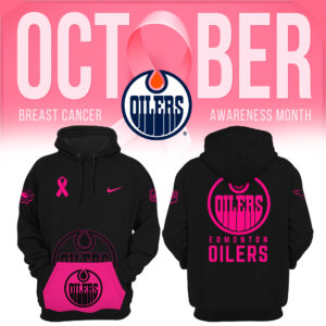 Women’s Nike Edmonton Oilers 2024 NHL Breast Cancer Awareness Month Pullover Hoodie