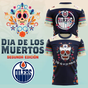 Edmonton Oilers 2024 NHL Dia De Los Muertos Premium Limited Tee