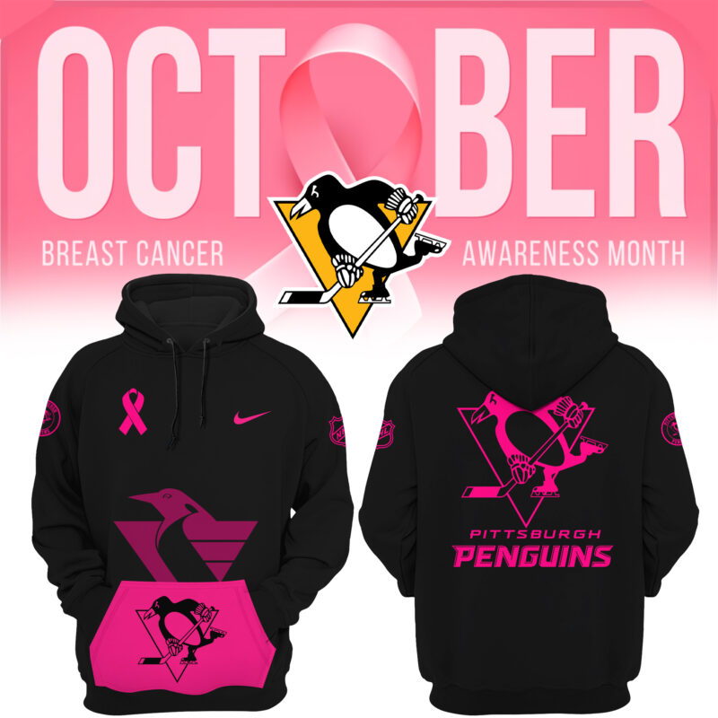 Women’s Nike Pittsburgh Penguins 2024 NHL Breast Cancer Awareness Month Pullover Hoodie