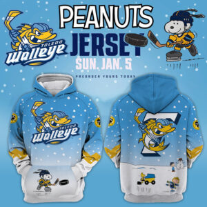 Women’s Toledo Walleye x 2024 Peanuts Night Limited Edition Pullover Hoodie